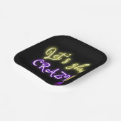 誕生日ネオンサインとキャンドル ペーパープレート (傾斜あり)