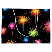 誕生日ネオン花火オンブラック ラージペーパーバッグ (裏面)