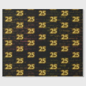 誕生日ネオン25サインオンブリック ラッピングペーパー (フラット)