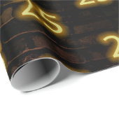 誕生日ネオン25サインオンブリック ラッピングペーパー (ロールコーナー)