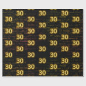 誕生日ネオン30サインオンブリック ラッピングペーパー (フラット)