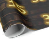 誕生日ネオン35サインオンブリック ラッピングペーパー (ロールコーナー)