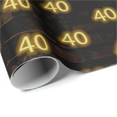 誕生日ネオン40サインオンブリック ラッピングペーパー (ロールコーナー)