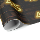 誕生日ネオン45サインオンブリック ラッピングペーパー (ロールコーナー)