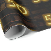 誕生日ネオン50サインオンブリック ラッピングペーパー (ロールコーナー)