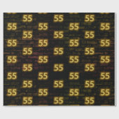 誕生日ネオン55サインオンブリック ラッピングペーパー (フラット)