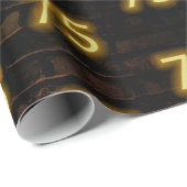 誕生日ネオン75サインオンブリック ラッピングペーパー (ロールコーナー)