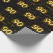 誕生日ネオン90サインオンブリック ラッピングペーパー (角)