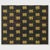 誕生日ネオン95サインオンブリック ラッピングペーパー (フラット)