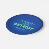 誕生日ネオン ペーパープレート (アングル)