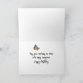 誕生日ネコと蝶 カード (内部)