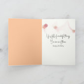 誕生日ネズミとカップケーキ カード (内部)