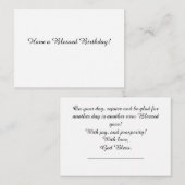 誕生日ノート賛美カードを持つ ノートカード (正面/裏面)