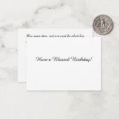 誕生日ノート賛美カードを持つ ノートカード (正面/裏面インサイチュ)