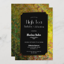 誕生日ハイティーブラックと金ゴールドパーティー