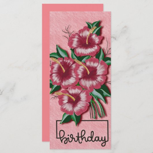 誕生日ハイビスカス (正面/裏面)