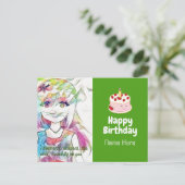 誕生日ハガキとアニメ写真(デザイン4) シーズンポストカード (スタンド正面)