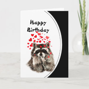 誕生日ハグス&キスラクおもしろいーン動物 カード