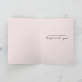 誕生日ハグパープルフローラハートトレンディー カード (内部)