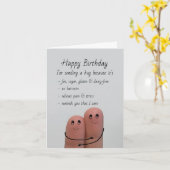 誕生日ハグ理由I気におもしろいカード カード (黄色い花)