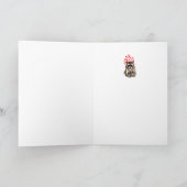 誕生日ハグ&キスドーターキュートラクーンアニマ カード (内部)