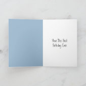 誕生日ハゲのワシがアメリカ国旗の岬に着く カード (内部)