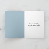 誕生日ハゲの鷲でケーンの旗を持つ カード (内部)