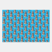 誕生日ハスキー犬 ラッピングペーパーシート (正面2)