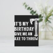 誕生日ハチェット投げギフト 招待状 (スタンド正面)