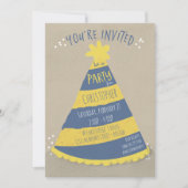 誕生日ハット招待状 招待状 (正面)