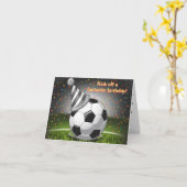 誕生日ハット誕生日サッカーボール紙吹雪 カード (黄色い花)