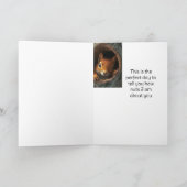 誕生日ハッピーキュートおもしろいナッツAbout You Squirrel カード (内部)