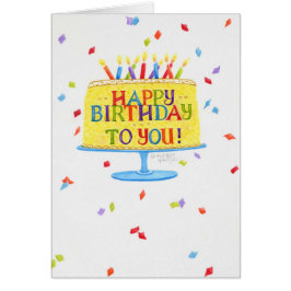 誕生日ハッピーバースデートゥユーケーキカード