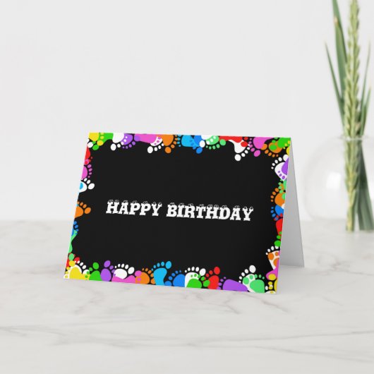 誕生日ハッピー足 カード (正面)