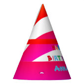 誕生日ハッモダントかわいいおもしろいと名前をカスタムする パーティーハット (左)