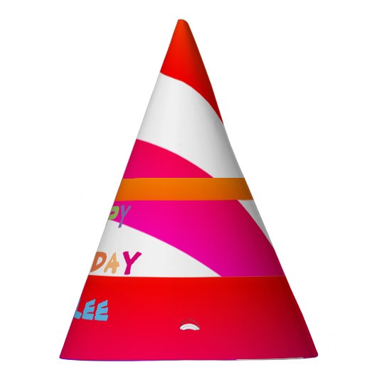 誕生日ハッモダントかわいいおもしろいと名前をカスタムする パーティーハット (右)