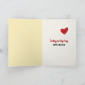 誕生日ハリネズミ花束付き カード (内部)