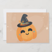誕生日ハロウィンかぼちゃ写真パーティー 招待状 (裏面)