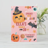 誕生日ハロウィンカボチャパーティーキッズ 招待状 (スタンド正面)