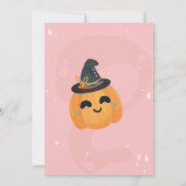 誕生日ハロウィンカボチャパーティーキッズ 招待状 (裏面)