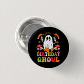 誕生日ハロウィングルービー幽霊セイレトロハロ 缶バッジ (正面&裏面)