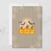 誕生日ハローウィンパーティパンプキンパーティの招待状 招待状 (裏面)