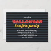 誕生日ハローウィンパーティ10代のボンドファイアボーイ12th 招待状 (正面)