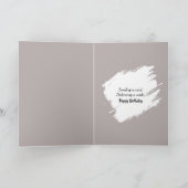 誕生日ハンサムな男性が赤いバラを持つ カード (内部)