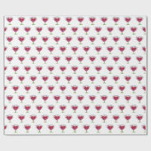 誕生日ハートツリーオンホワイト ラッピングペーパー (フラット)