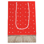 誕生日ハートバルーン付き椅子 ミディアムペーパーバッグ (裏面)