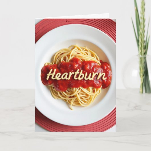 誕生日ハートバーンスパゲティディナー カード (正面)