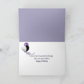 誕生日バイオレットと露の滴 カード (内部)