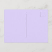 誕生日バイオレットラベンダーグリッターダストスクリプト インビテーションポストカード (裏面)