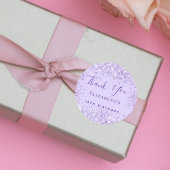 誕生日バイオレットラベンダー感謝してい名前 ラウンドシール